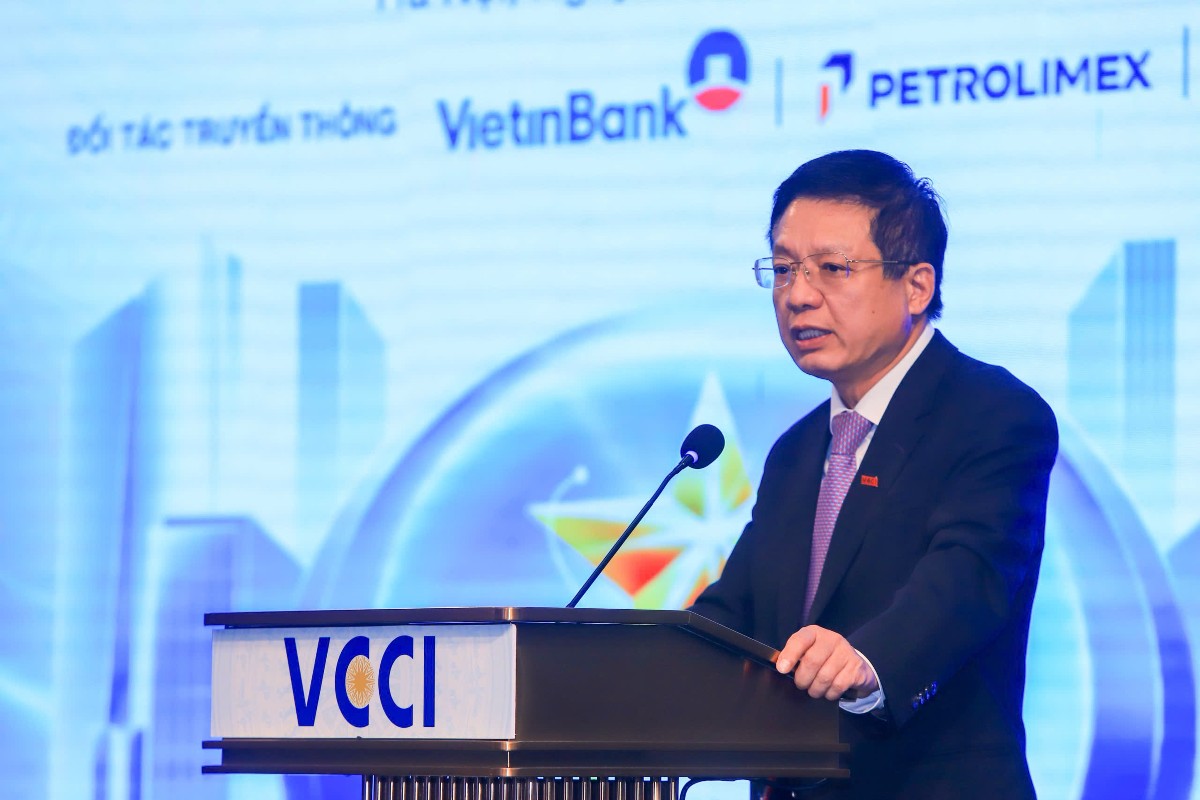 Chủ tịch VCCI Hồ Sỹ Hùng phát biểu tại lễ khai mạc. Ảnh: VCCI.