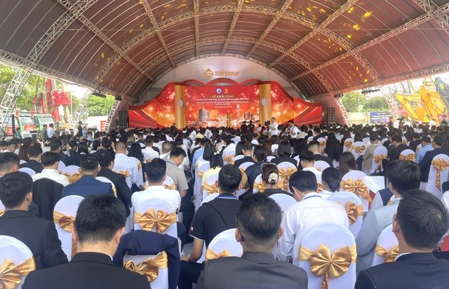 Toàn cảnh Lễ khởi công dự án Tổ hợp Sun Galaxy Complex. Ảnh Ngô Anh Văn