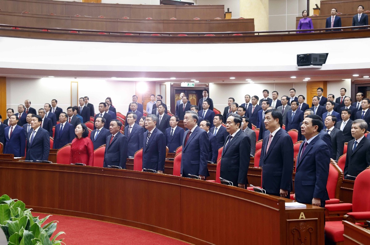 Hội nghị Ban Chấp hành Trung ương Đảng lần thứ 3, khóa XIV họp phiên bế mạc . Ảnh: Thống Nhất, Dương Giang - TTXVN