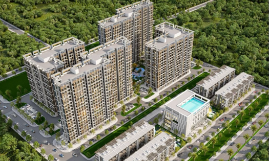 Perspective view of the Hoa Phuoc Social Housing Project, with a scale of approximately 1,300 units. (Photo: Truong Hai Trading Construction Installation JSC)