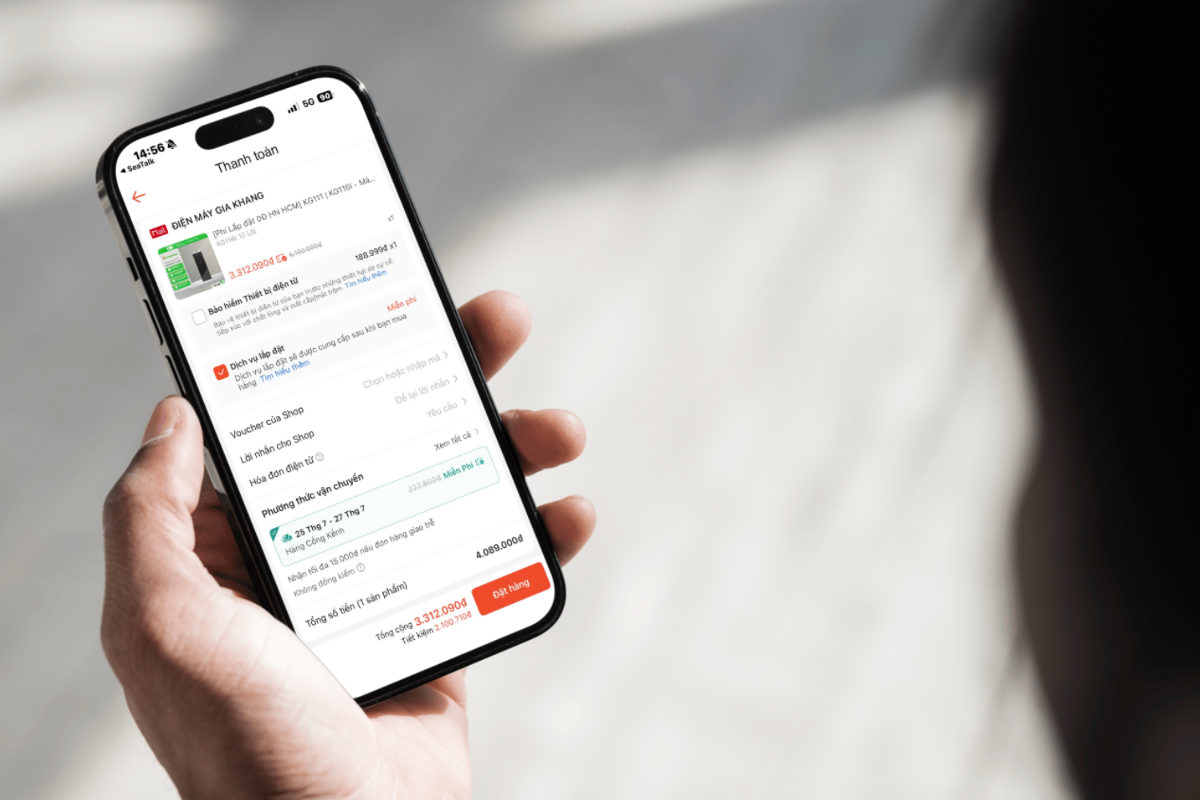 Dịch vụ lắp đặt tại nhà đã được Shopee triển khai mở rộng trên nhiều ngành hàng, áp dụng tại các khu vực thỏa điều kiện thuộc Hà Nội và TP.HCM. Ảnh: Shopee.