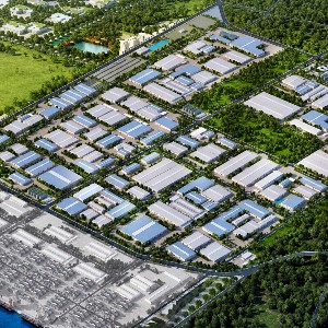 Phối cảnh Dự án đầu tư xây dựng và kinh doanh kết cấu hạ tầng Khu Công nghiệp Vinhomes Vũng Áng. Ảnh: Cổng TTĐT tỉnh Hà Tĩnh