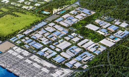 Phối cảnh Dự án đầu tư xây dựng và kinh doanh kết cấu hạ tầng Khu Công nghiệp Vinhomes Vũng Áng. Ảnh: Cổng TTĐT tỉnh Hà Tĩnh