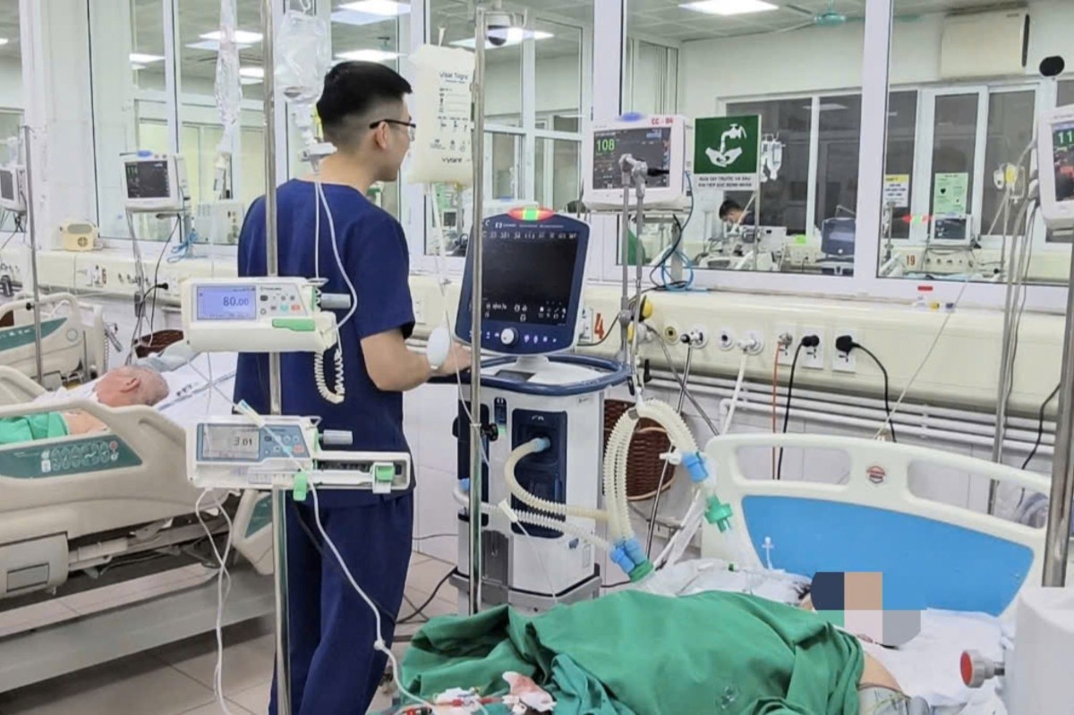 Bệnh nhân mắc sốt xuất huyết Dengue diễn biến tối cấp trên nền đái tháo đường tuýp 2. Ảnh: Bệnh viện Bệnh Nhiệt đới Trung ương