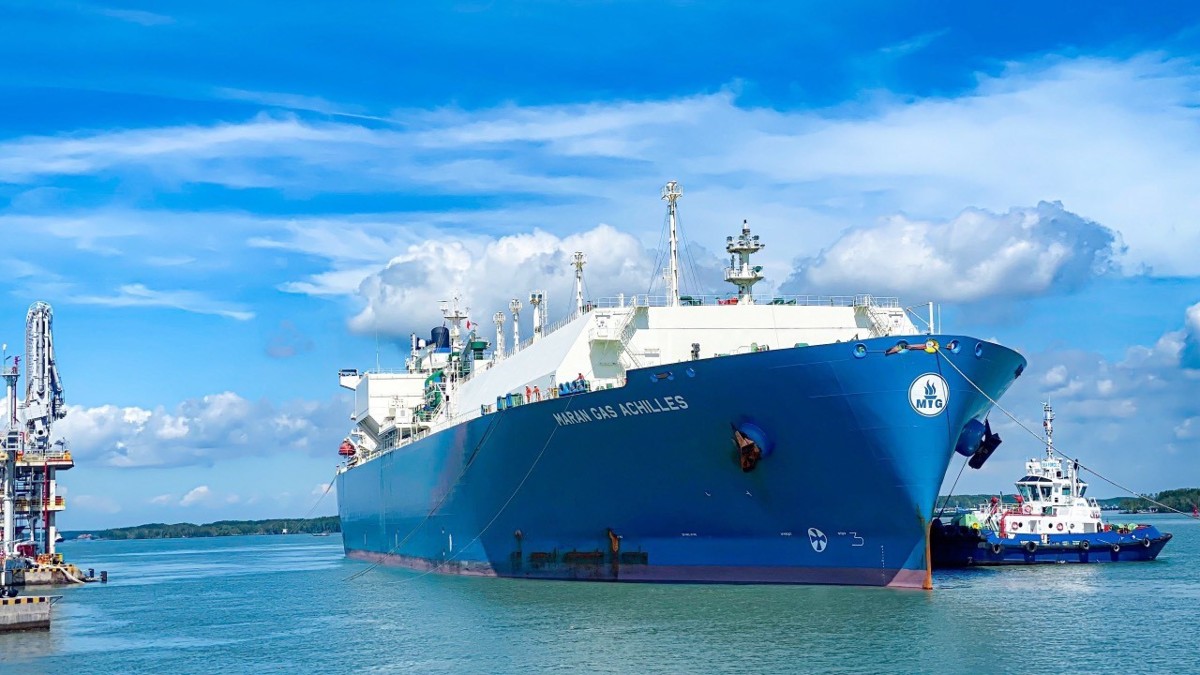 Tàu Maran Gas Achilles cung cấp chuyến hàng LNG phục vụ chạy thử Kho LNG Thị Vải của PV GAS vào tháng 7/2023 từ Nhà cung cấp Shell Eastern LNG.