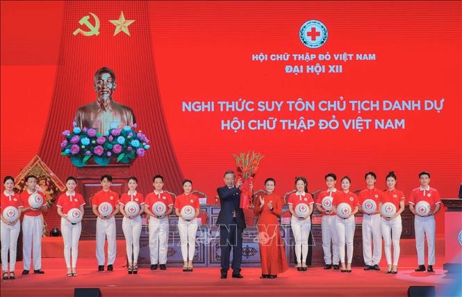 Tổng Bí thư, Chủ tịch nước Tô Lâm giữ cương vị Chủ tịch danh dự Hội Chữ thập đỏ Việt Nam nhiệm kỳ 2026 - 2031. Ảnh: Phan Phương - TTXVN