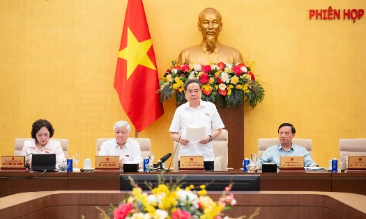 Chủ tịch Quốc hội Trần Thanh Mẫn phát biểu bế mạc Phiên họp. Ảnh: Cổng thông tin điện tử Quốc hội.