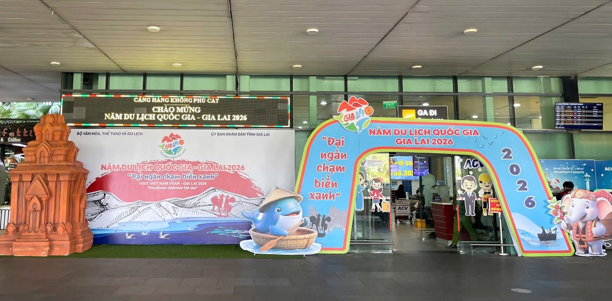 Gia Lai kiến nghị Trung ương hỗ trợ khai thác chuyến bay charter quốc tế. Ảnh: Cảng hàng không Phù Cát