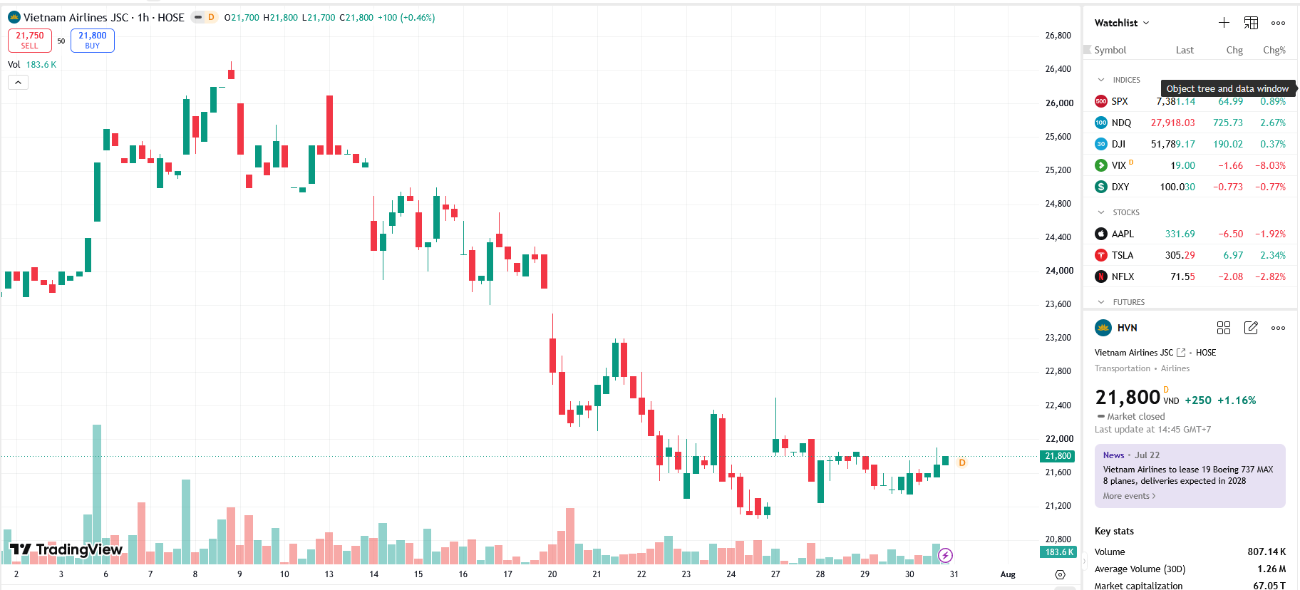 HVN giải trình lỗ sau thuế quý 2 trên báo cáo tài chính Công ty mẹ và Hợp nhất