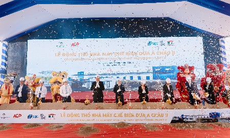 Ngày 11/5/2026, AIG động thổ xây dựng Nhà máy Chế biến Dừa Á Châu II tại tỉnh Vĩnh Long, góp phần nâng tầm vị thế nguyên liệu nông sản Việt Nam trên toàn cầu. Ảnh: AIG.