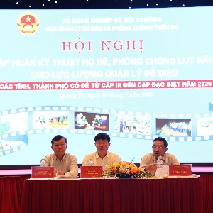 Quang cảnh hội nghị. Ảnh: Cục Quản lý đê điều và Phòng chống thiên tai.