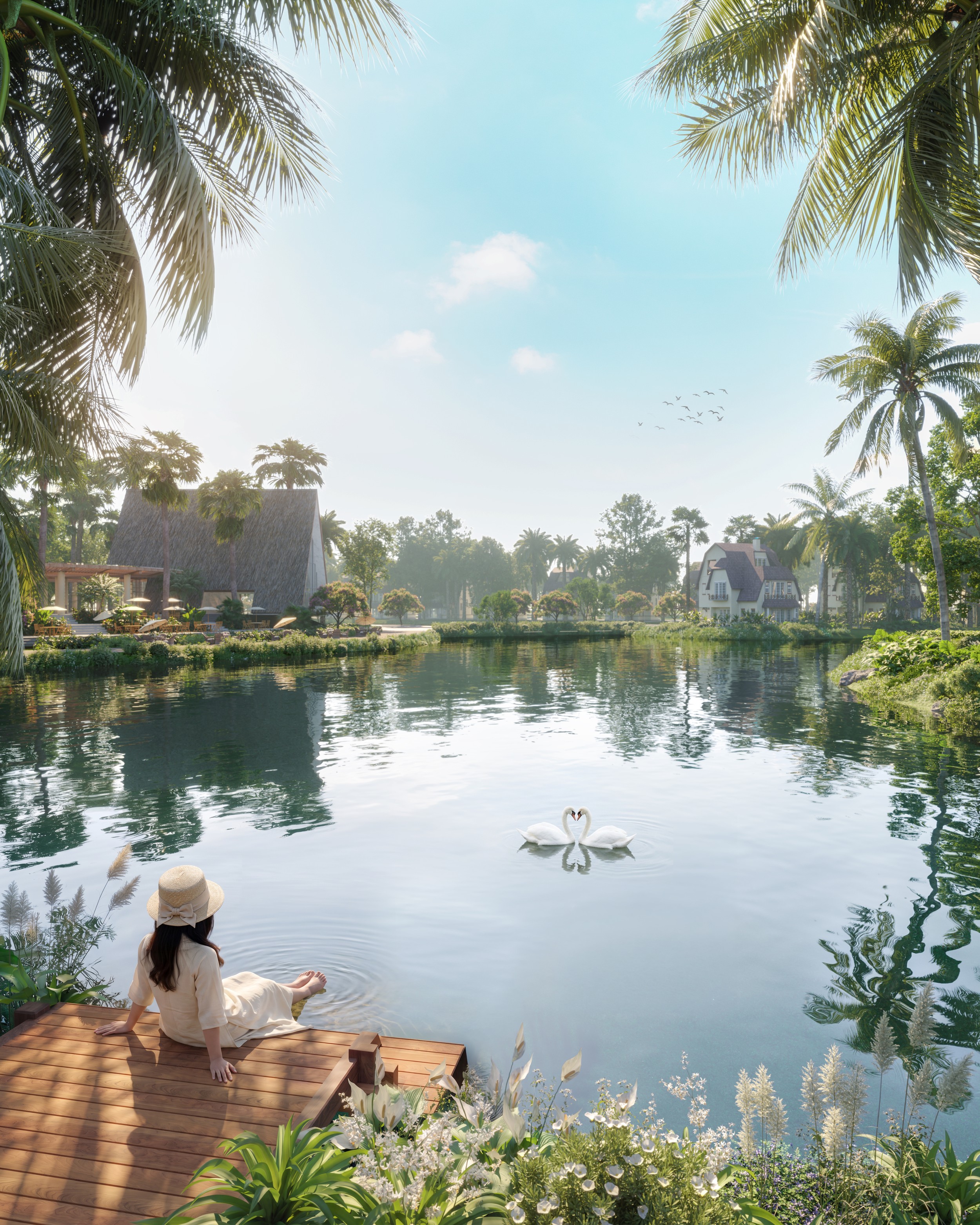 Cuộc sống nghỉ dưỡng tại gia của cư dân The Palm Island. Ảnh: Phong Anh.