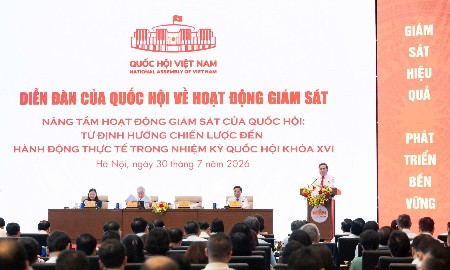 Toàn cảnh Diễn đàn của Quốc hội về hoạt động giám sát. Ảnh: Cổng thông tin điện tử Quốc hội.