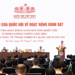 Toàn cảnh Diễn đàn của Quốc hội về hoạt động giám sát. Ảnh: Cổng thông tin điện tử Quốc hội.