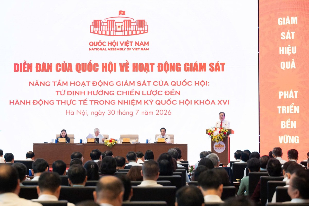 Toàn cảnh Diễn đàn của Quốc hội về hoạt động giám sát. Ảnh: Cổng thông tin điện tử Quốc hội.