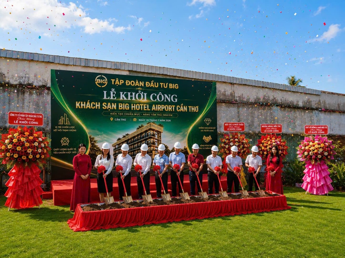 Tập đoàn BIG khởi công khách sạn ở sân bay Cần Thơ và khu công nghiệp Trà Nóc. Ảnh: BIG.