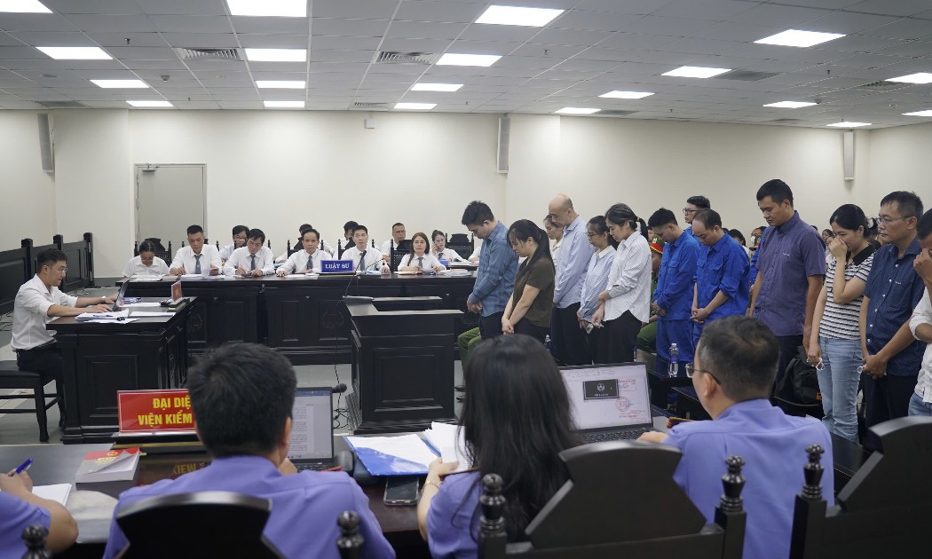 Quang cảnh phiên tòa. Ảnh:Như Nguyệt.