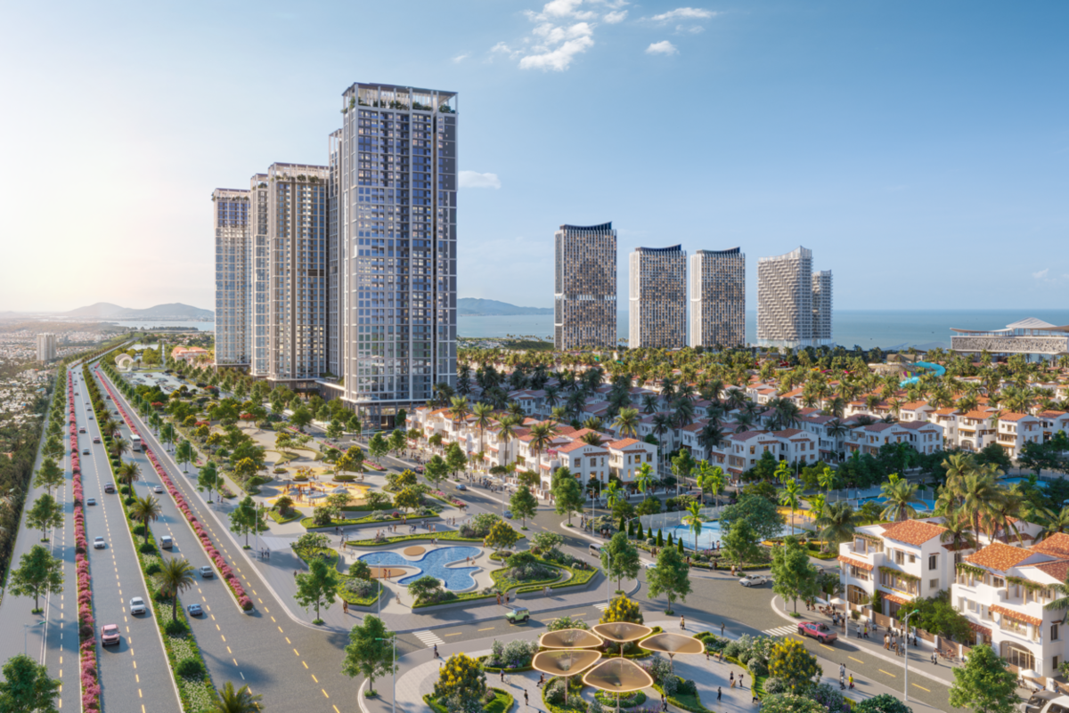 Beachtro Tower là tổ hợp căn hộ sở hữu lâu dài cuối cùng của Blanca City. Ảnh phối cảnh: Sun Property.