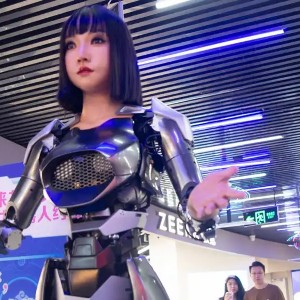 Robot hình người của Trung Quốc đã chứng minh khả năng trò chuyện, hoàn thành các cuộc thi bán marathon và thực hiện các động tác võ thuật. Ảnh: Ying Tang/NurPhoto/picture alliance
