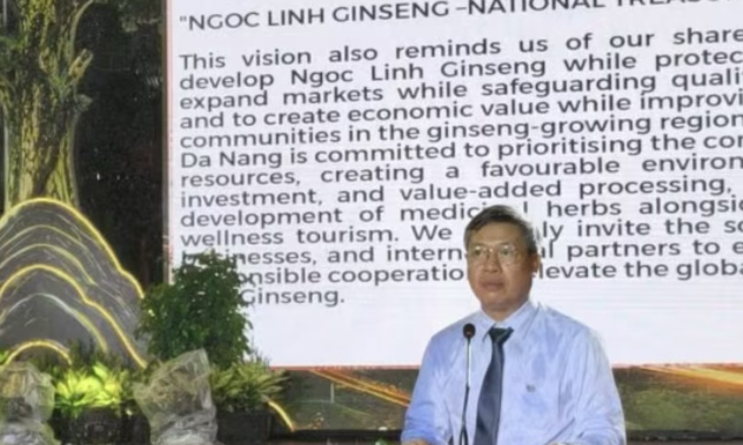 Ông Hồ Quang Bửu, Phó Chủ tịch UBND thành phố Đà Nẵng, phát biểu khai mạc Lễ hội. Ảnh Ngô Anh Văn