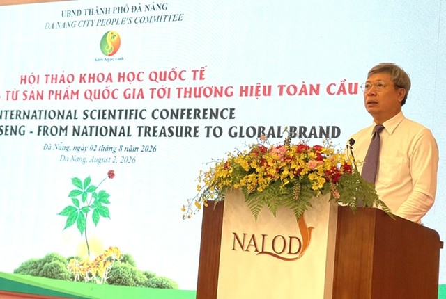 Ông Hồ Quang Bửu, Phó Chủ tịch UBND thành phố Đà Nẵng, phát biểu khai mạc Hội thảo. Ảnh Ngô Anh Văn