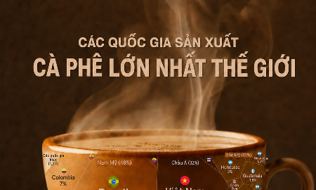 25 quốc gia sản xuất cà phê lớn nhất thế giới, Việt Nam xếp thứ hai