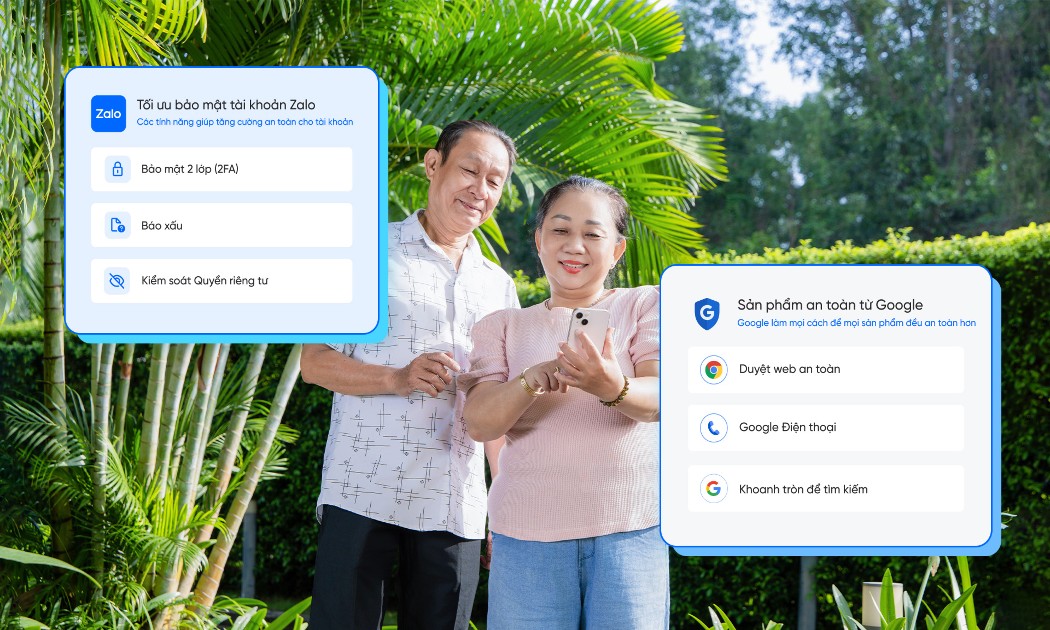 Zalo và Google hợp tác ra mắt Trung tâm an toàn số bảo vệ người dùng Việt. Ảnh: Google Việt Nam