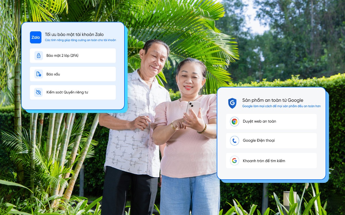Zalo và Google hợp tác ra mắt Trung tâm an toàn số bảo vệ người dùng Việt. Ảnh: Google Việt Nam