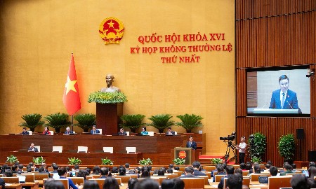 Quốc hội nghe Tờ trình và Báo cáo thẩm tra dự án Luật Dầu khí (sửa đổi). Ảnh: Quốc hội