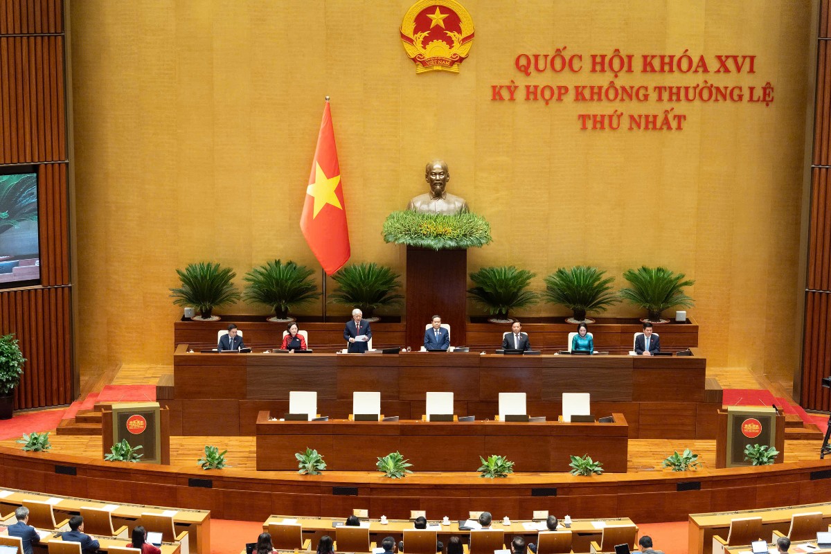 Ủy viên Bộ Chính trị, Phó Chủ tịch Thường trực Quốc hội Đỗ Văn Chiến điều hành nội dung Phiên họp. Ảnh: Quốc hội.