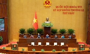 Ủy viên Bộ Chính trị, Phó Chủ tịch Thường trực Quốc hội Đỗ Văn Chiến điều hành nội dung Phiên họp. Ảnh: Quốc hội.
