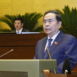 Chủ tịch Quốc hội Trần Thanh Mẫn phát biểu khai mạc Kỳ họp không thường lệ thứ nhất, Quốc hội khoá XVI. Ảnh: TTXVN