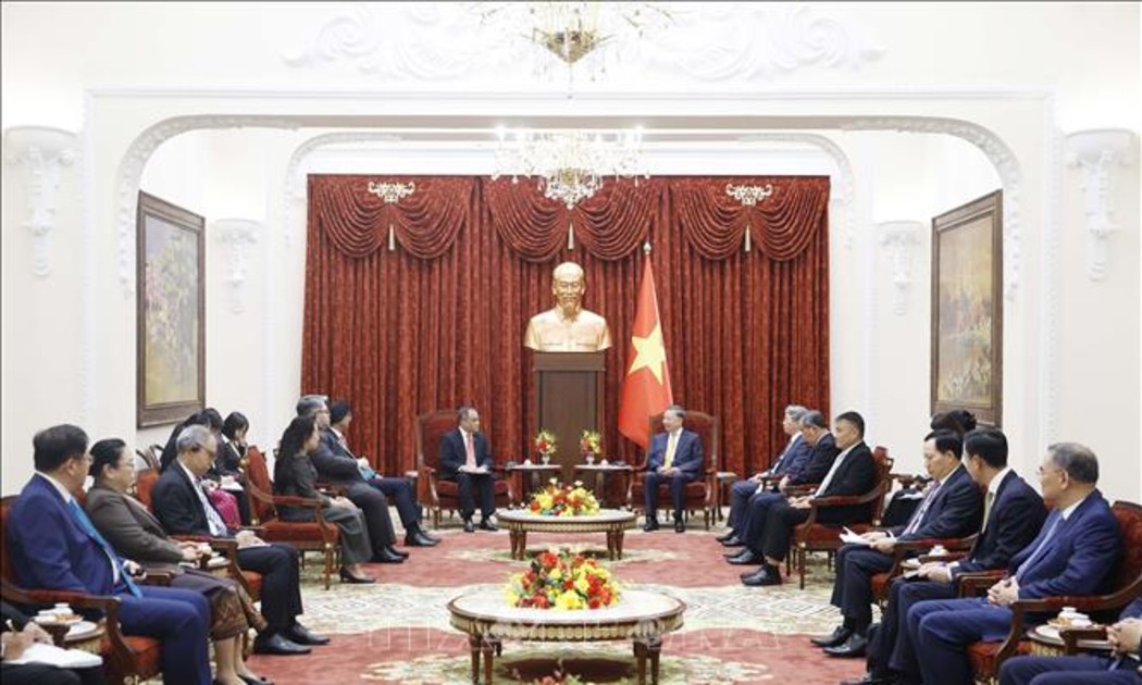 Tổng Bí thư, Chủ tịch nước Tô Lâm tiếp Đại sứ, Đại biện các nước ASEAN tại Hà Nội. Ảnh: Thống Nhất - TTXVN