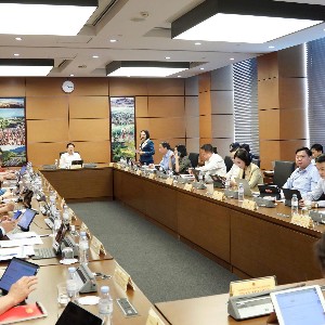 Phiên thảo luận tại Tổ 10, Kỳ họp không thường lệ thứ Nhất, Quốc hội khóa XVI. Ảnh: Cổng thông tin điện tử Quốc hội.