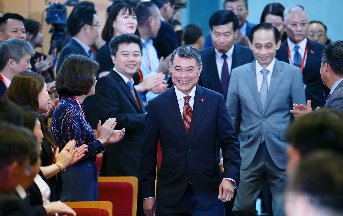 Thủ tướng Chính phủ Lê Minh Hưng tới dự và phát biểu chỉ đạo Phiên toàn thể với chủ - Ảnh: TTXVN
