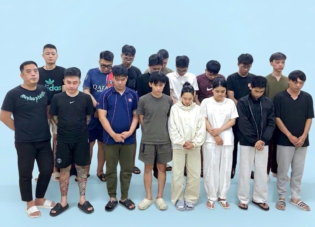 Cơ quan Cảnh sát điều tra Công an thành phố Hải Phòng bắt tạm giam 28 đối tượng trong chuyên án rửa tiền, tổ chức đánh bạc xuyên quốc gia. Ảnh: Cổng thông tin điện tử Công an TP Hải Phòng.
