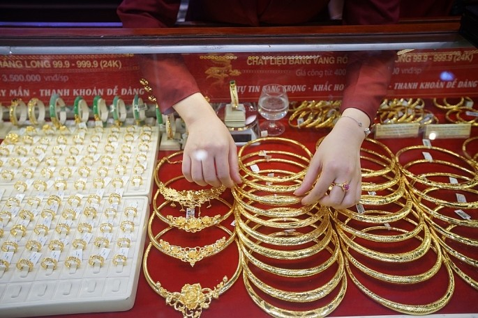 Giá vàng trong nước tăng phổ biến từ 500 nghìn – 1 triệu đồng/lượng. Nguồn ảnh: Bảo Tín Minh Châu