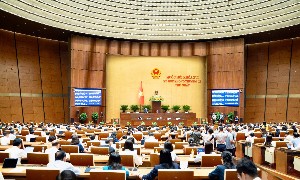 Toàn cảnh Phiên họp cho ý kiến về dự án Luật sửa đổi, bổ sung Điều 6 và Phụ lục IV về danh mục ngành, nghề đầu tư kinh doanh có điều kiện của Luật Đầu tư. Ảnh: Cổng thông tin điện tử Quốc hội.