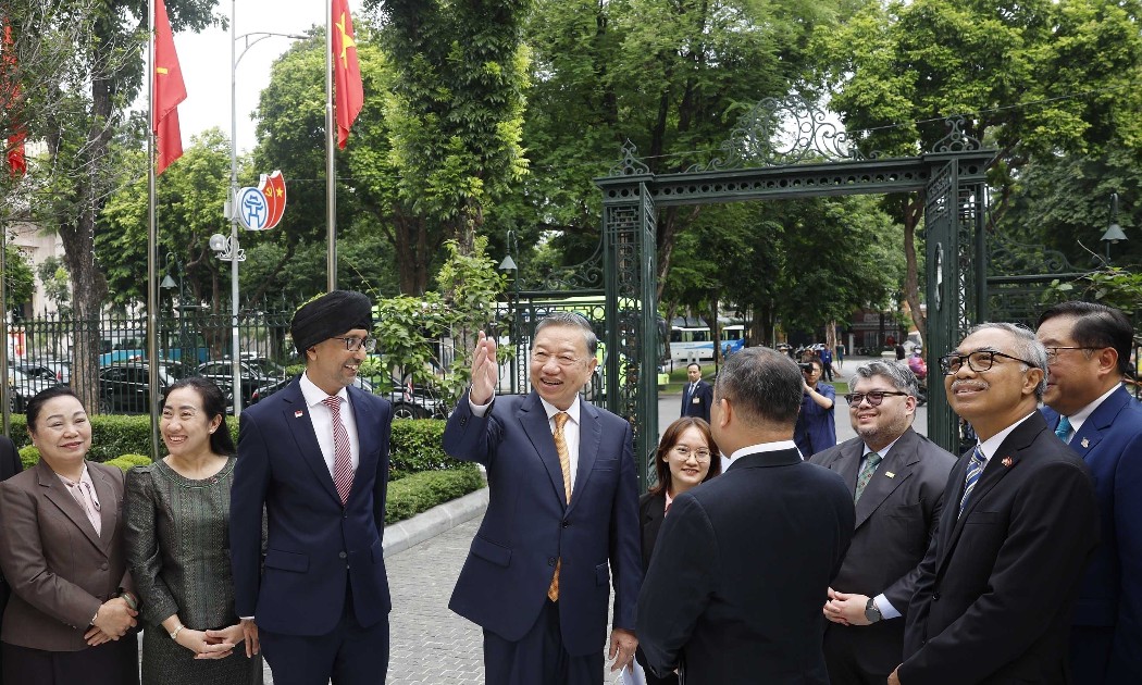 Tổng Bí thư, Chủ tịch nước Tô Lâm tiếp Đại sứ, Đại biện các nước ASEAN tại Hà Nội. Ảnh: Thống Nhất - TTXVN