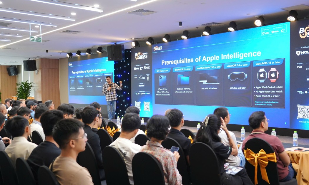 BSides Hanoi lần thứ 2 có chủ đề “No Human”. Công nghệ giúp thay đổi cách thức vận hành của an ninh mạng, nhưng chưa thể thay thế con người trong những quyết định có tính chiến lược. Ảnh: BTC