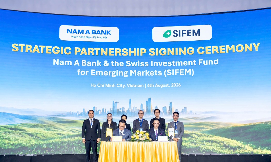 Nam A Bank ký kết thỏa thuận tín dụng xanh quốc tế với SIFEM AG - Ảnh: Nam A Bank.