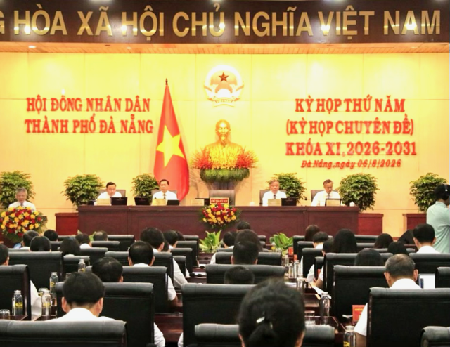 Quang cảnh kỳ họp thứ Năm HĐND TP. Đà Nẵng. Ảnh HĐND TP Đà Nẵng.