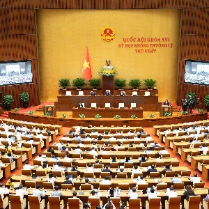 Quang cảnh phiên họp sáng ngày 6/8. Ảnh: Cổng thông tin điện tử Quốc hội.