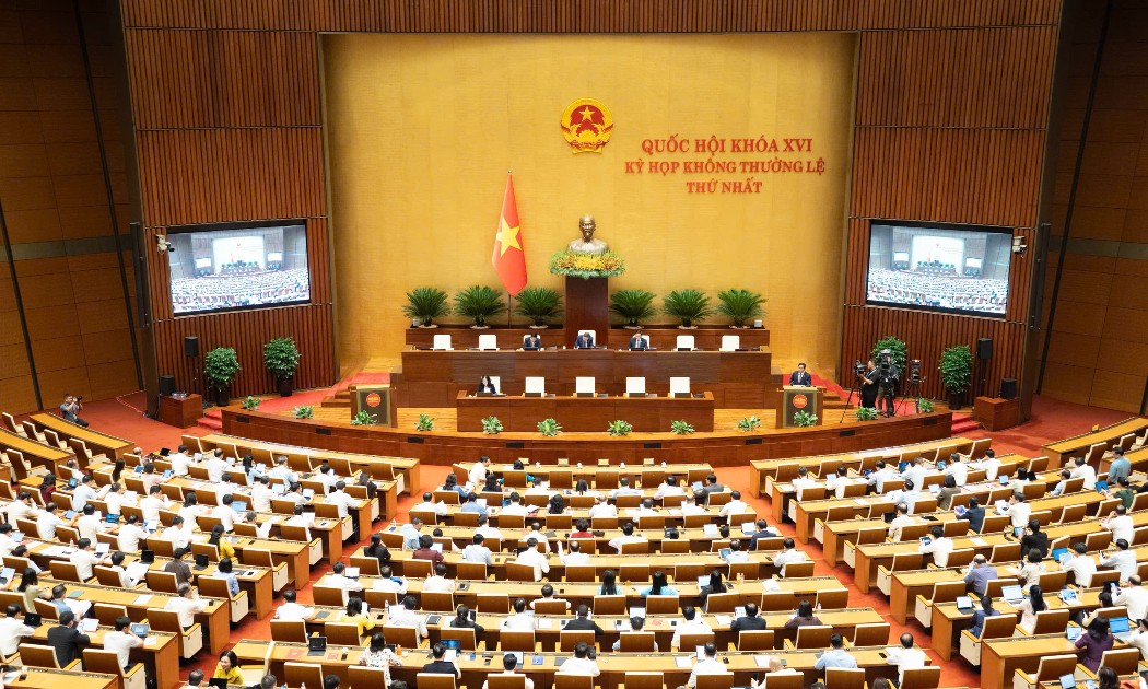 Quang cảnh phiên họp sáng ngày 6/8. Ảnh: Cổng thông tin điện tử Quốc hội.