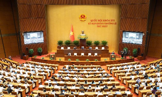 Quang cảnh phiên họp sáng ngày 6/8. Ảnh: Cổng thông tin điện tử Quốc hội.