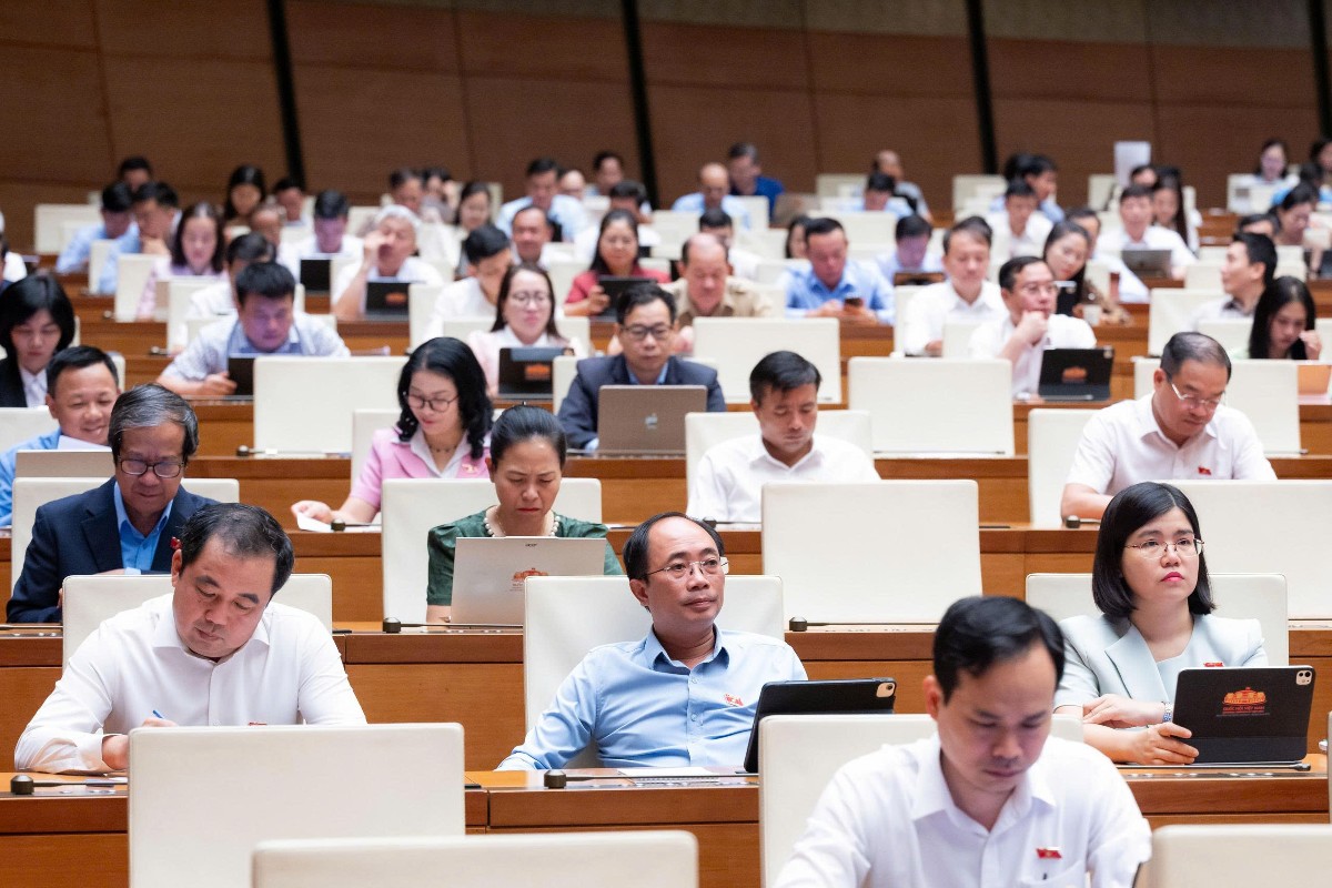 Các đại biểu quốc hội tham dự phiên họp. Ảnh: Cổng thông tin điện tử Quốc hội.