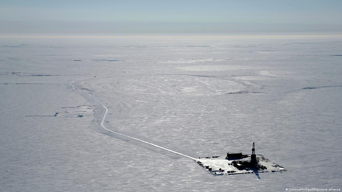Khu vực khoan thăm dò thuộc dự án dầu Willow trên sườn Bắc bang Alaska (Mỹ). Ảnh: ConocoPhillips/AP/picture alliance