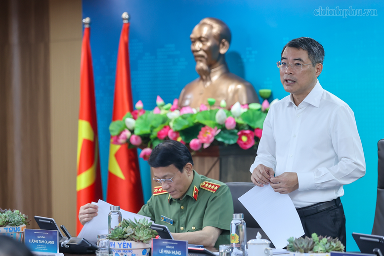Thủ tướng Lê Minh Hưng phát biểu kết luận phiên họp. Ảnh: VGP.