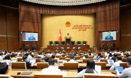 Toàn cảnh Phiên họp. Ảnh: Cổng thông tin điện tử Quốc hội.