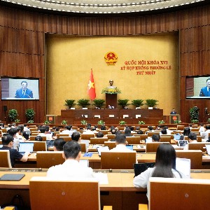 Toàn cảnh Phiên họp. Ảnh: Cổng thông tin điện tử Quốc hội.